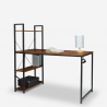 Kontorsskrivbord för industriell design med öppen metallhylla 120x62 Cambridge Försäljning