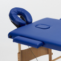 Massagebänk med Träram Hopfällbar 3-Sektions 215cm Reiki 