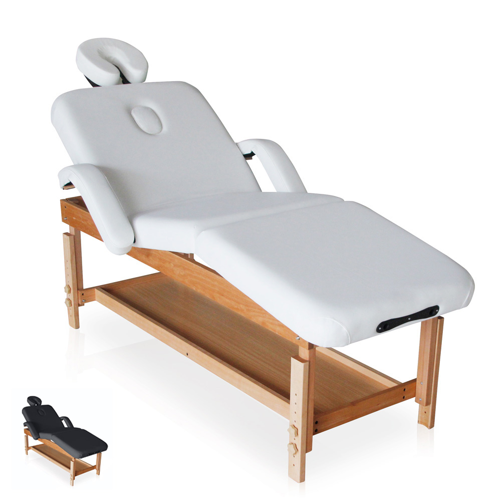 Massagebänk Trä Fast Flera Lägen 225 Cm Massage-pro