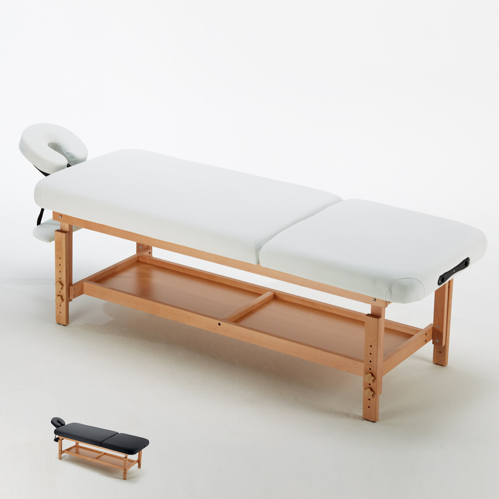 Massagebänk Trä Fast Professionell 225 cm Comfort