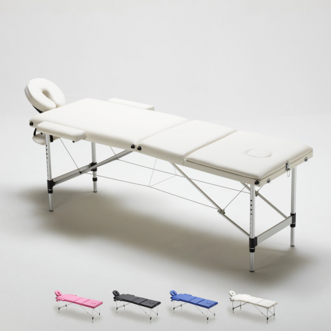 Massagebänk 3 Delar I Aluminium Hopfällbar Bärbar 210 cm Thai