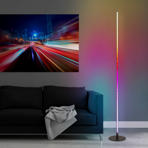 LED golvlampa minimal modern design fjärrkontroll RGB Dubhe Kampanj