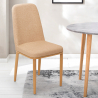 Design stolar tyg och metall träeffekt kök bar Davos Light Rea