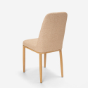 Design stolar tyg och metall träeffekt kök bar Davos Light Katalog