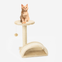 Klösträd för katter skrapstolpe bågtunnel sisal pelare lek avkoppling boll 45 cm Manx Rabatter