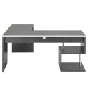 Hörnskrivbord kontor studio modern design 180x160 cm Vilnis Dark Rabatter