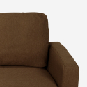 3-sits soffa med armstöd och puff i tyg elegant modernt vardagsrum Steffy 