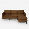 3-sits soffa med armstöd och puff i tyg elegant modernt vardagsrum Steffy Kostnad