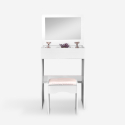 Sminkstation toalettbord platsbesparande spegel pall Olivia Erbjudande
