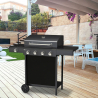 Gasolgrill BBQ rostfritt stål 4 + 1 brännare hyllor Chimichurri De Försäljning