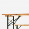 Set 8 stycken fällbara bord och bänkar i trä 220x80 Oletan Bestånd