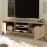 TV-bänk med skandinavisk design med 2 dörrar öppet fack trä Palma Rea