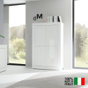 Skänk sideboard vardagsrum kök 4 dörrar modern design vit Creta Försäljning