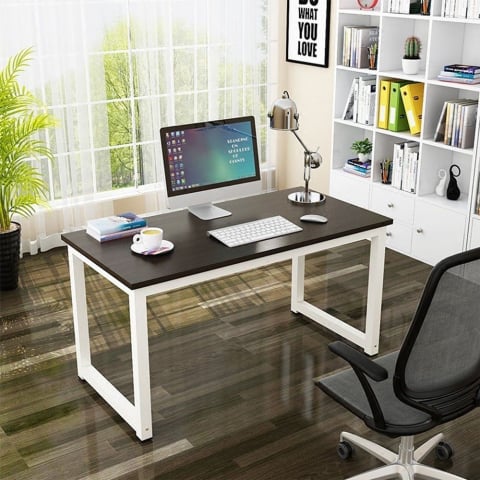 Rektangulärt kontorsskrivbord modern designmetall 120x60 Louisville Kampanj