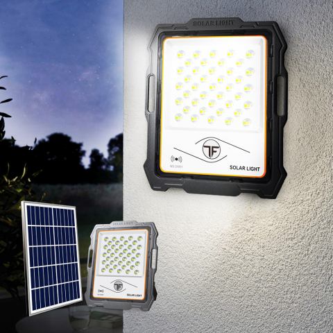 Flyttbar 100W LED spotlight solpanel 2000 lumen fjärrkontroll Inluminatio M Kampanj