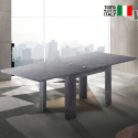 Utdragbart matbord modern design 90-180x90cm Jesi Liber Ardesia Försäljning