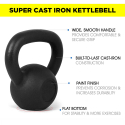Kettlebell i järn vikt 8 kg sfär handtag cross training fitness Kotaro Försäljning