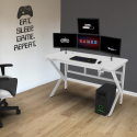 Ergonomiskt Spelskrivbord 120x60cm Hörlurshållare Dryckeshållare Sportbot 120 Egenskaper