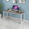 Rektangulärt skrivbord för kontor 120x60cm trä metall modernt vitt Bridgewhite 120 Försäljning