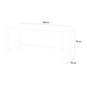 Rektangulärt Skrivbord för Kontor design metall vitt 160x70cm Bridgewhite 160 