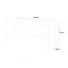 Rektangulärt Skrivbord för Kontor design metall vitt 160x70cm Bridgewhite 160 
