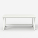Rektangulärt Skrivbord för Kontor design metall vitt 160x70cm Bridgewhite 160 