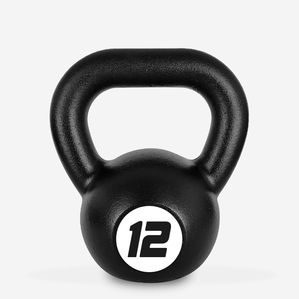 Kettlebell i järn vikt 12 kg sfär handtag cross training fitness Kotaro
