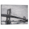 Bridge Tavla stadslandskap handmålad på duk 120x90cm Försäljning