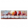 Four Seasons Tavla naturlandskap handmålad på duk 140x45cm Försäljning