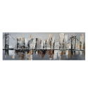 Brooklyn Bridge Tavla stadslandskap handmålad på duk 140x45cm Försäljning