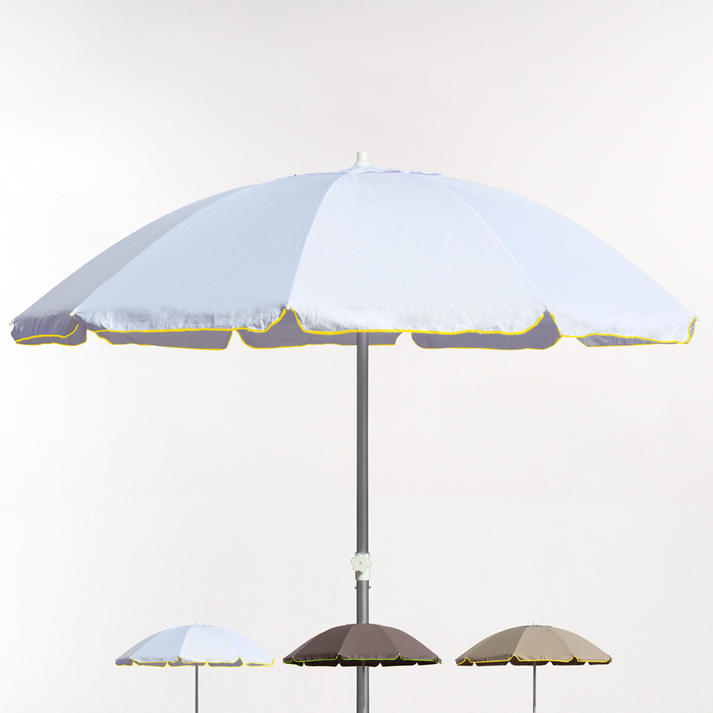 Strandparasoll Hav 220 cm I Tung Bomull Vindskyddande Limited Edition Roma Nature