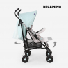 Vikbar barnvagn 15 kg fällbart ryggstöd 4 hjul Buggago 