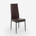 Vadderade stolar med modern design konstläder för kök matsal restaurang Imperial Dark Bestånd