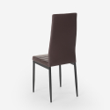 Vadderade stolar med modern design konstläder för kök matsal restaurang Imperial Dark Val