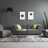 Modulsoffa 3-sits i tyg modern stil med puff schäslong Jantra Försäljning