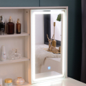 Sminkstation toalettbord med skjutspegel med LED-ljus pall Andrina Rea