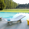 Solstol modern design i polyeten trädgård pool Slide Low Lita Lounge 