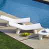 Solstol modern design i polyeten trädgård pool Slide Low Lita Lounge Inköp