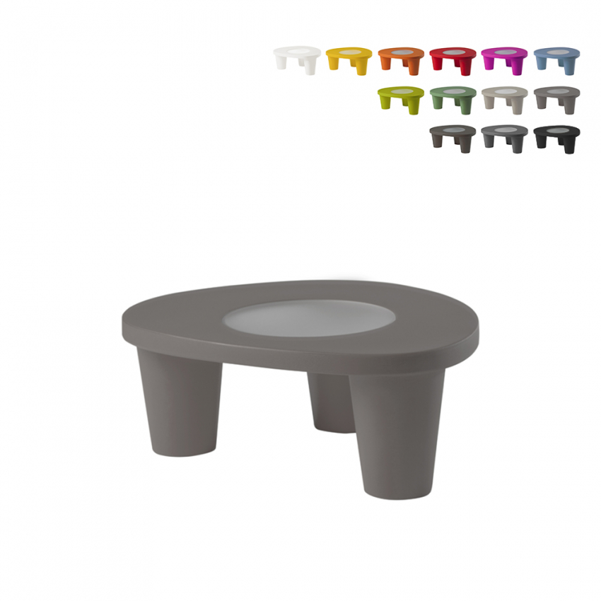 Modernt bord polyeten glasbordsskiva hem trädgård bar Slide Low Lita Table Rabatter