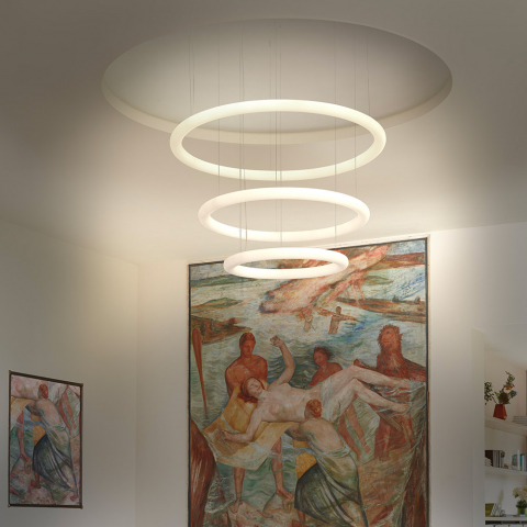 Cirkulär taklampa upphängd modern design Slide Giotto