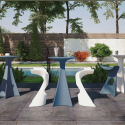 Högt barbord för pallar modern design hem trädgård Slide Jet 