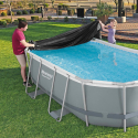 Ovalt poolskydd poolöverdrag Power Steel 427x250x100 cm Bestway 58425 Försäljning
