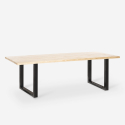Matbord i trä järnben industriell stil 220x80 cm Rajasthan 220 Egenskaper