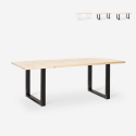 Matbord i trä järnben industriell stil 180x80 cm Rajasthan 180 Val
