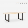 Matbord i trä järnben industriell stil 180x80 cm Rajasthan 180 Val