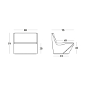 Fåtölj med modern design Origami stil för hem barer klubbar Slide Kami Ichi 