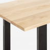 Matbord i trä järnben industriell stil 220x80 cm Rajasthan 220 Mått