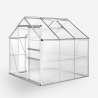 Trädgårdsväxthus aluminium polykarbonat dörr fönster 183x185x205cm Vanilla Försäljning