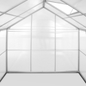 Trädgårdsväxthus aluminium polykarbonat dörr fönster 183x185x205cm Vanilla Erbjudande