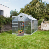 Trädgårdsväxthus aluminium polykarbonat dörr fönster 183x305x205cm Pavonia Katalog